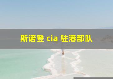 斯诺登 cia 驻港部队